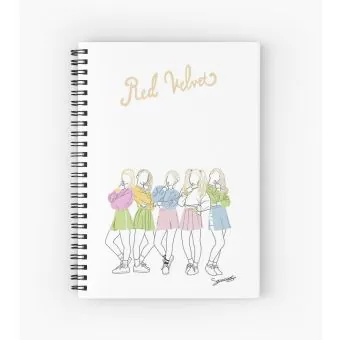 Red Velvet Spiral Notebook Signature — White Casual Ver.