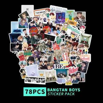 BTS Sticker Pack BE - 78 Travel Friendly — Black Exclusive Ver.