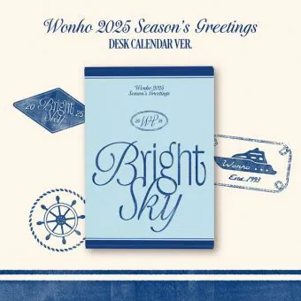 البوم اصلي WONHO 2025 Seasons Greetings Bright Sky DESK CALENDAR Ver