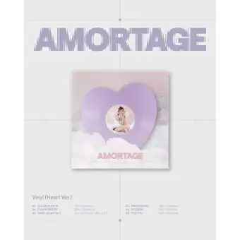 البوم اصلي JISOO AMORTAGE Vinyl Ver Heart Ver