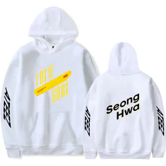 هودي بولوفر Ateez — إصدار "Treasure" — Ateez White Hoodie