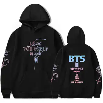 هودي أوفرسايز Bts — إصدار "BTS" — Bts Black Hoodie