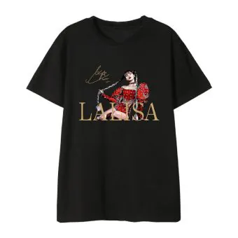 تيشيرت بطباعة Black Pink — إصدار "LALISA" — Black Pink Limited Edition