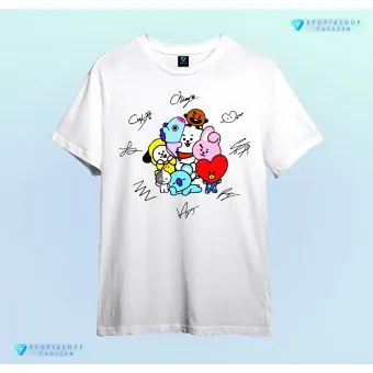 Bt21 T shirt — Navy Deluxe Ver.