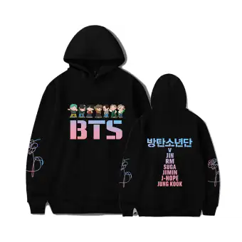 هودي بولوفر Bts — إصدار "BTS" — Bts Black Hoodie