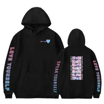 هودي أوفرسايز Bts — إصدار "BTS" — Bts Black Hoodie