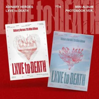 محتويات ألبوم Xdinary Heroes — LXVE to DEATH النسخة الكاملة: فوتوبوك، قرص CD، فوتوكاردات وملصقات