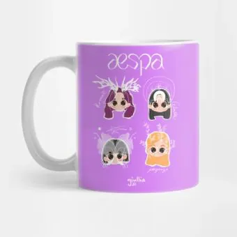 Aespa Insulated Cup Fanart — Blue Premium Ver.