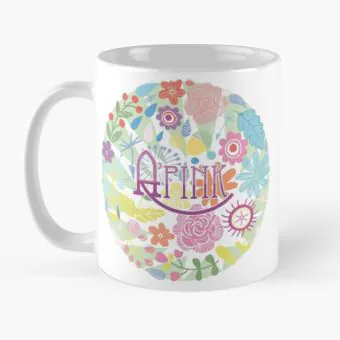 كوب معزول Apink — إصدار "Floral Artwork" — Apink Black Edition