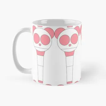 Apink K pop Mug Lightstick Pattern Artwork — Beige Edition
