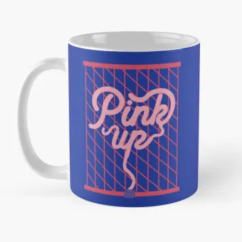 Apink K pop Mug Minimal Logo — White Premium Ver.