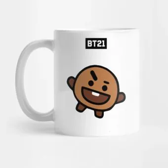 Bt21 K pop Mug TATA & RJ — Green Premium Ver.