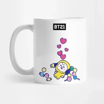 مج كيبوب Bt21 — إصدار "Photo Print" — Bt21 Black Edition