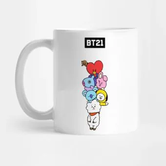 Bt21 K pop Mug Signature Logo — Blue Exclusive Ver.