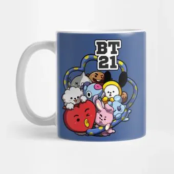 Bt21 Insulated Cup Neon Script — Blue Collectible Ver.