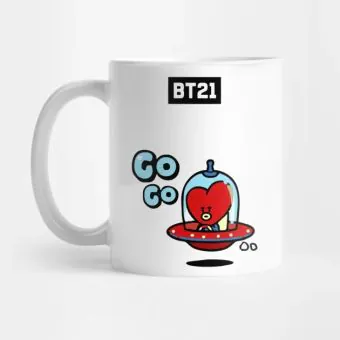 Bt21 K pop Mug TATA — Silver Premium Ver.