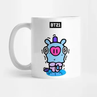 Bt21 K pop Mug Stencil — Blue Classic Ver.