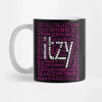 Itzy Travel Mug Typography Artwork — Green Retro Ver.