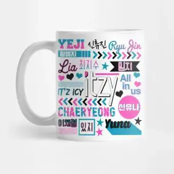 Itzy Tumbler Typography Collage Artwork — Pink Limited Ver.