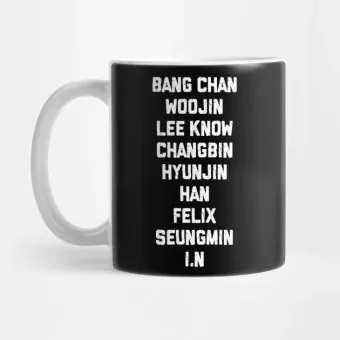 Stray Kids Travel Mug ALL MEMBERS NAMES — Pink Premium Ver.