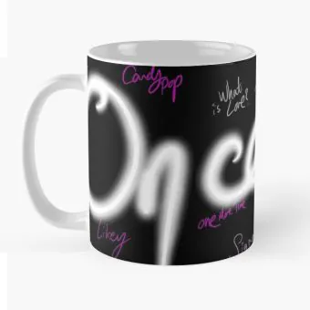 Twice K pop Mug Albums Names Typography — White Collectible Ver.