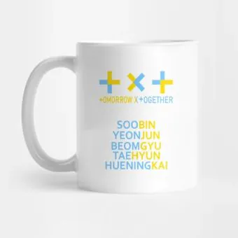 Txt Insulated Cup ALL MEMBERS NAMES — Black Casual Ver.