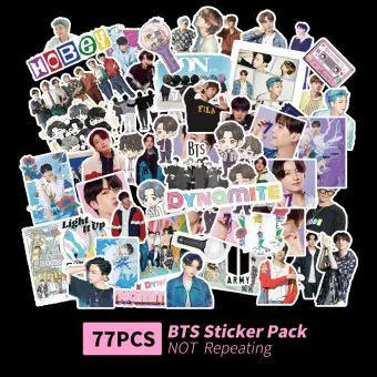 BTS Sticker Pack DYNAMITE - 77 Removable Adhesive — Gold Classic Ver.