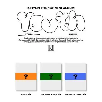Official Album Kihyun The 1st Mini AlbumMONSTA X YOUTH Random Ver