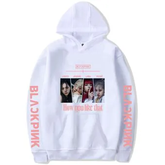 Black Pink Hoodie How You Like That — Silver Casual Ver.