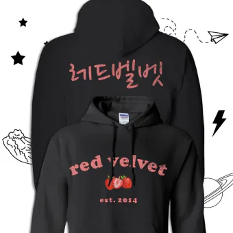Red Velvet Oversized Hoodie EST — White Edition