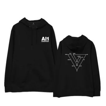هودي بولوفر Seventeen — إصدار "SEVENTEEN" — Seventeen Black Hoodie