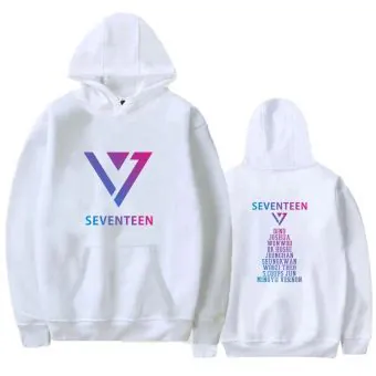 هودي سحاب Seventeen — إصدار "SEVENTEEN" — Seventeen Black Hoodie