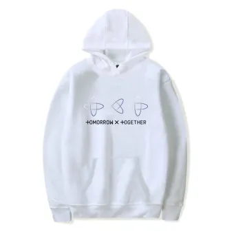 Txt Oversized Hoodie — White Stylish Ver.
