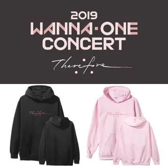 هودي سحاب Wanna One — إصدار "Therefore" — Wanna One Black Hoodie