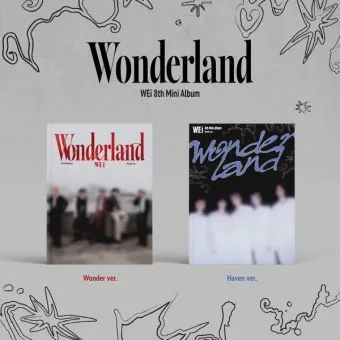 محتويات ألبوم WEi Wonderland النسخة العشوائية: كتيب صور، بطاقات صور، وبوستر مطوي
