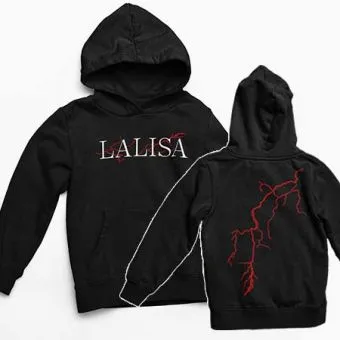 Black Pink Oversized Hoodie LALISA — Black Retro Ver.