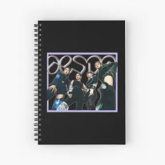 Aespa Spiral Notebook Signature — Silver Retro Ver.