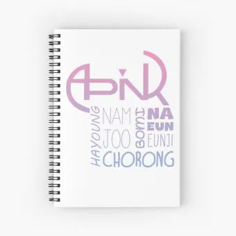 Apink K pop Notebook Collage (Grid) — Red Stylish Ver.