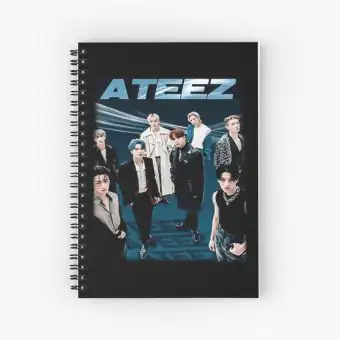 Ateez K pop Notebook ALL MEMBERS — Beige Stylish Ver.