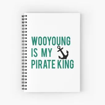 Ateez Notebook Wooyoung Is My Pirate King — Navy Retro Ver.