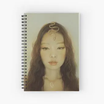 Black Pink Notebook Signature (Spiral) — Navy Retro Ver.
