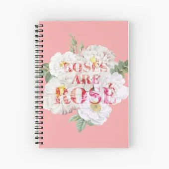 Black Pink Notepad Roses — Red Casual Ver.