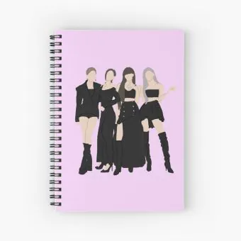 دفتر حلزوني Black Pink — إصدار "Illustrative" — Black Pink Limited Edition