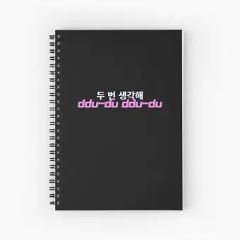Black Pink K pop Notebook DDU-DU DDU-DU — Black Edition