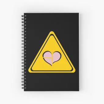 مفكرة Black Pink — إصدار "Funny Fake Hazard Symbol Sign" — Black Pink Limited Edition