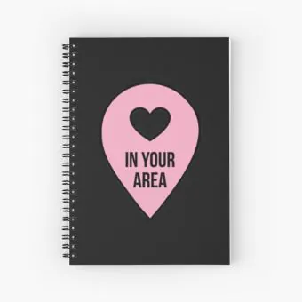 Black Pink Spiral Notebook YOUR AREA — Purple Casual Ver.