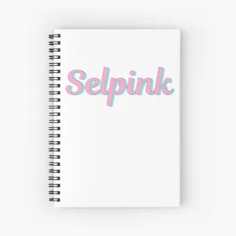 Black Pink Spiral Notebook Selpink (Grid) — Red Retro Ver.