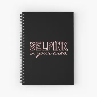 Black Pink Spiral Notebook Selpink — Red Stylish Ver.