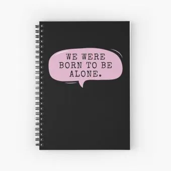Black Pink Notepad We Were Born To Be Alone — Navy Classic Ver.