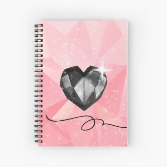 Black Pink K pop Notebook Heart Crystal — Beige Deluxe Ver.